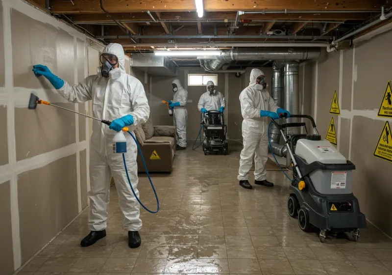 Basement Moisture Removal and Structural Drying process in Lawndale, CA